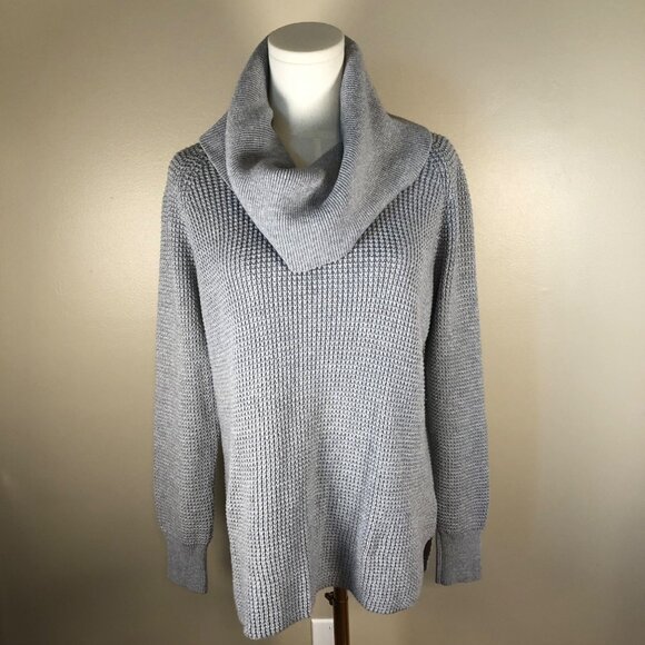 Michael Kors Sweaters - Michael Kors Long Sleeve Cowl Neck Gray Knit Sweater Size S